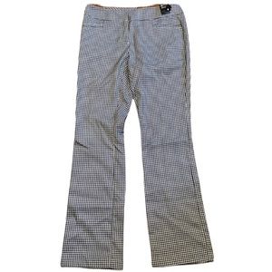 Ladies size 6 New York & Company blue and white plaid bootcut pants nwt